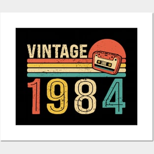 Vintage 1984 40th Birthday Gift Retro Cassette Tape Posters and Art